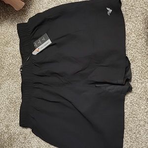 Veccoberry Mens Black Athletic Shorts With Liner Size L NWT